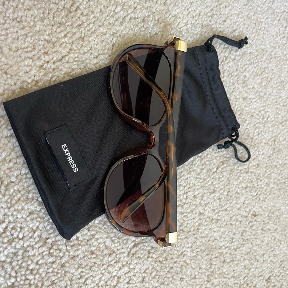 Express Brown Tortoise Sunglasses - image 2